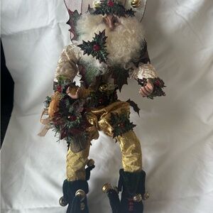 Mark Roberts Festive Gold and Green Holiday Elf